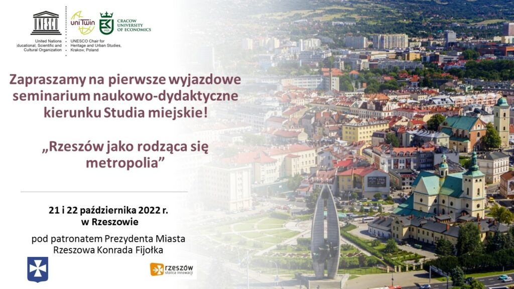Zapraszamy na pierwsze wyjazdowe seminarium naukowo-dydaktyczne kierunku Studia miejskie!
